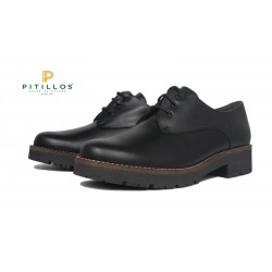 Zapatos negros de cordones - Pitillos 5373