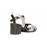 Sandalias metalizadas de tacón ancho | Kaola