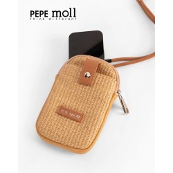 Portamóvil de rafia marrón | Pepe Moll