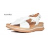 Sandalia de piel de tubulares color blanca | Paula urban